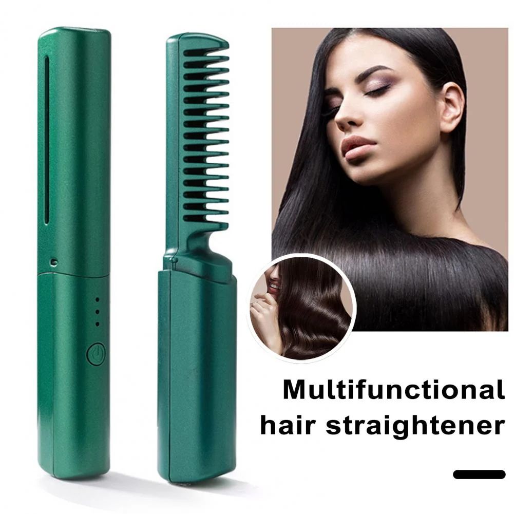 Cordless Comb Hair Straightener Brush