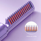 Cordless Comb Hair Straightener Brush